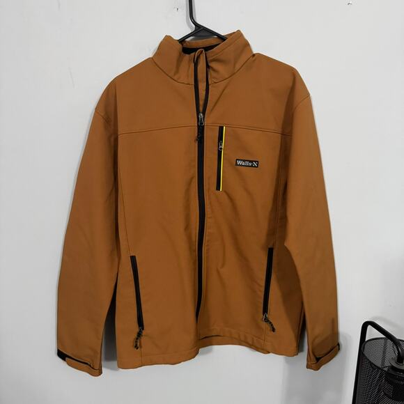 Walls Stretch RipStop Softshell Full Zip Work Jacket Men's Size Medium Brown - Picture 1 of 8